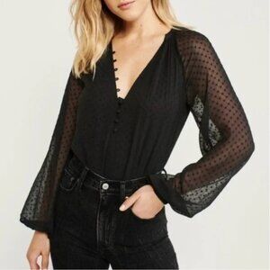Abercrombie & Fitch Chiffon Bodysuit (57) (*)